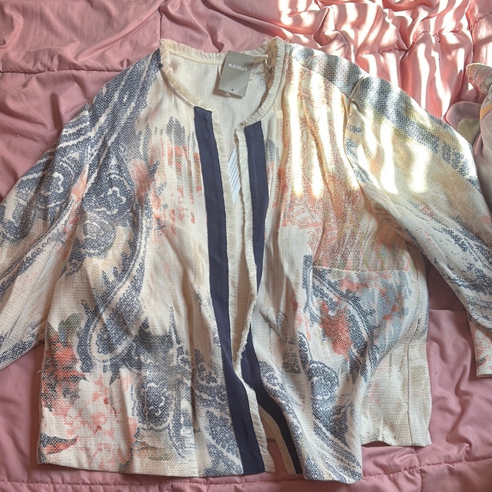 Chico's Multicolor Textured Jacket